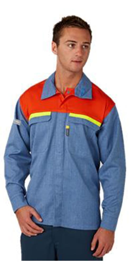 ALU-SAFE® QV803 Two-tone open front shirt