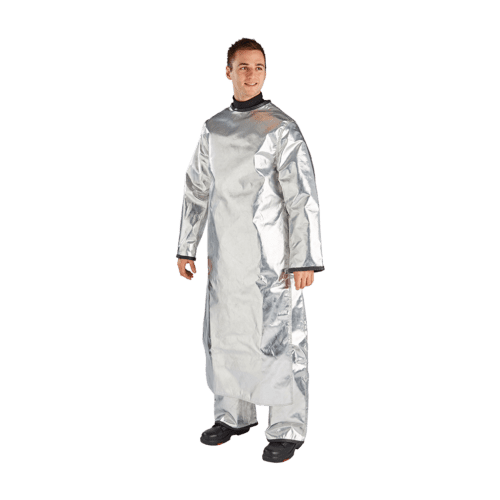 METAL-SAFE® ALPAN Knee high bolero apron - side view