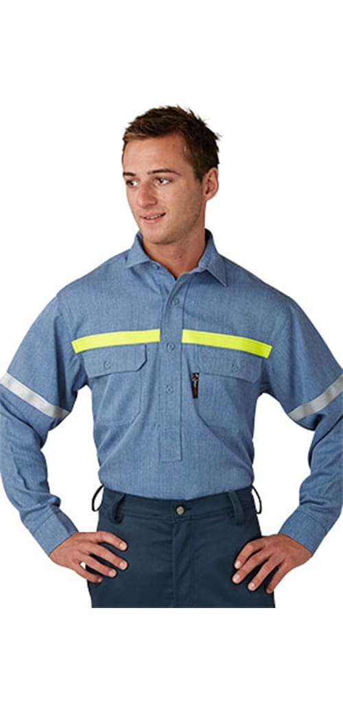 ALU-SAFE® QV803 Half open front shirt